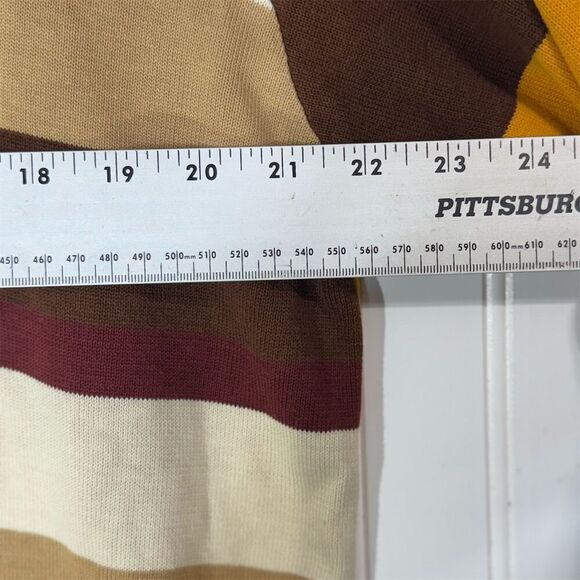 Phat Farm XL 02 Logo Y2K Striped Sweater BrownYellow Faded HipHop VTG Streetwear - Picture 3 of 8